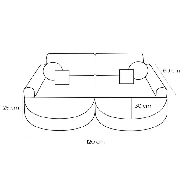 srednja modularna sofa - bearly krem plus - slika 7