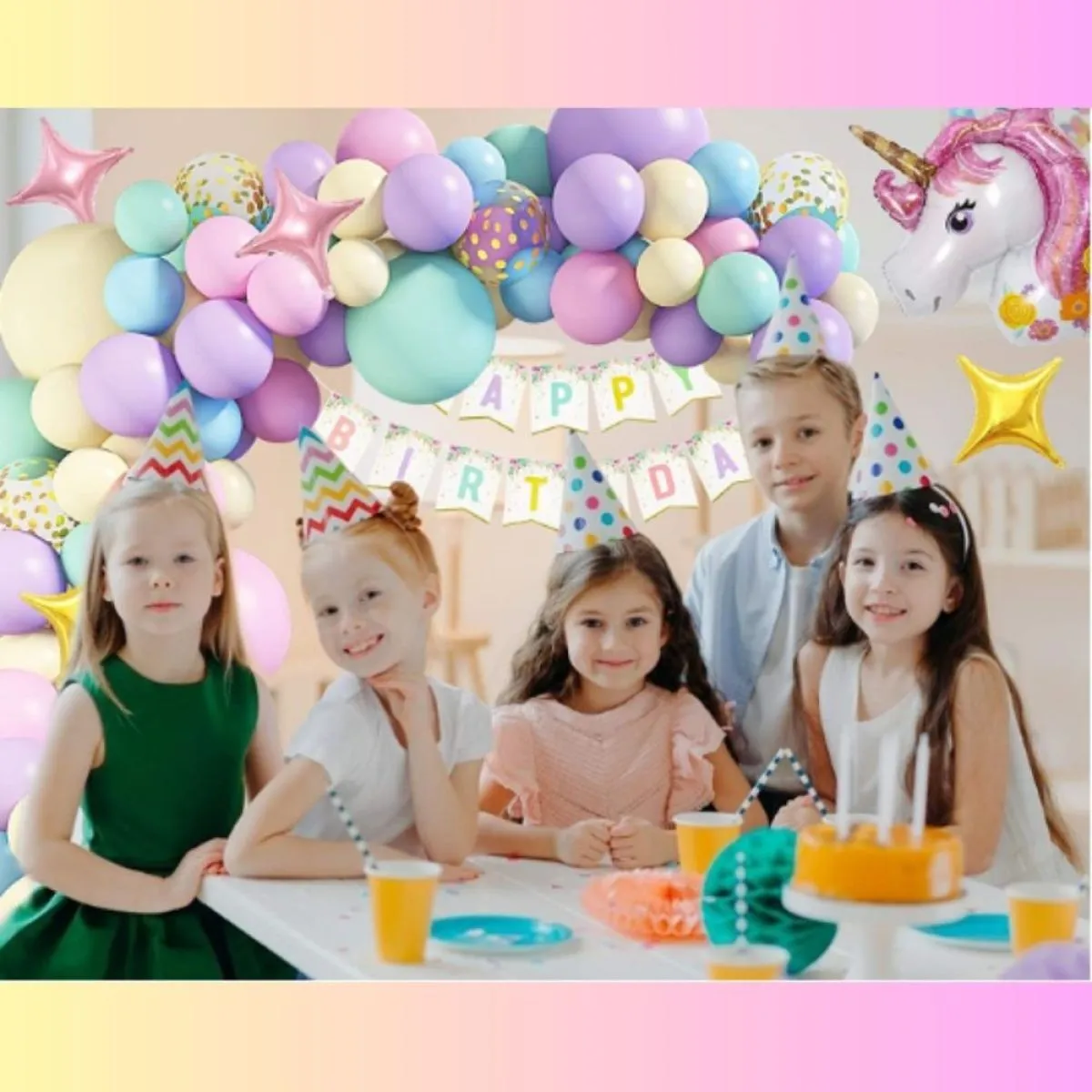 luk od balona - unicorn party (138 balona u setu) - slika 3