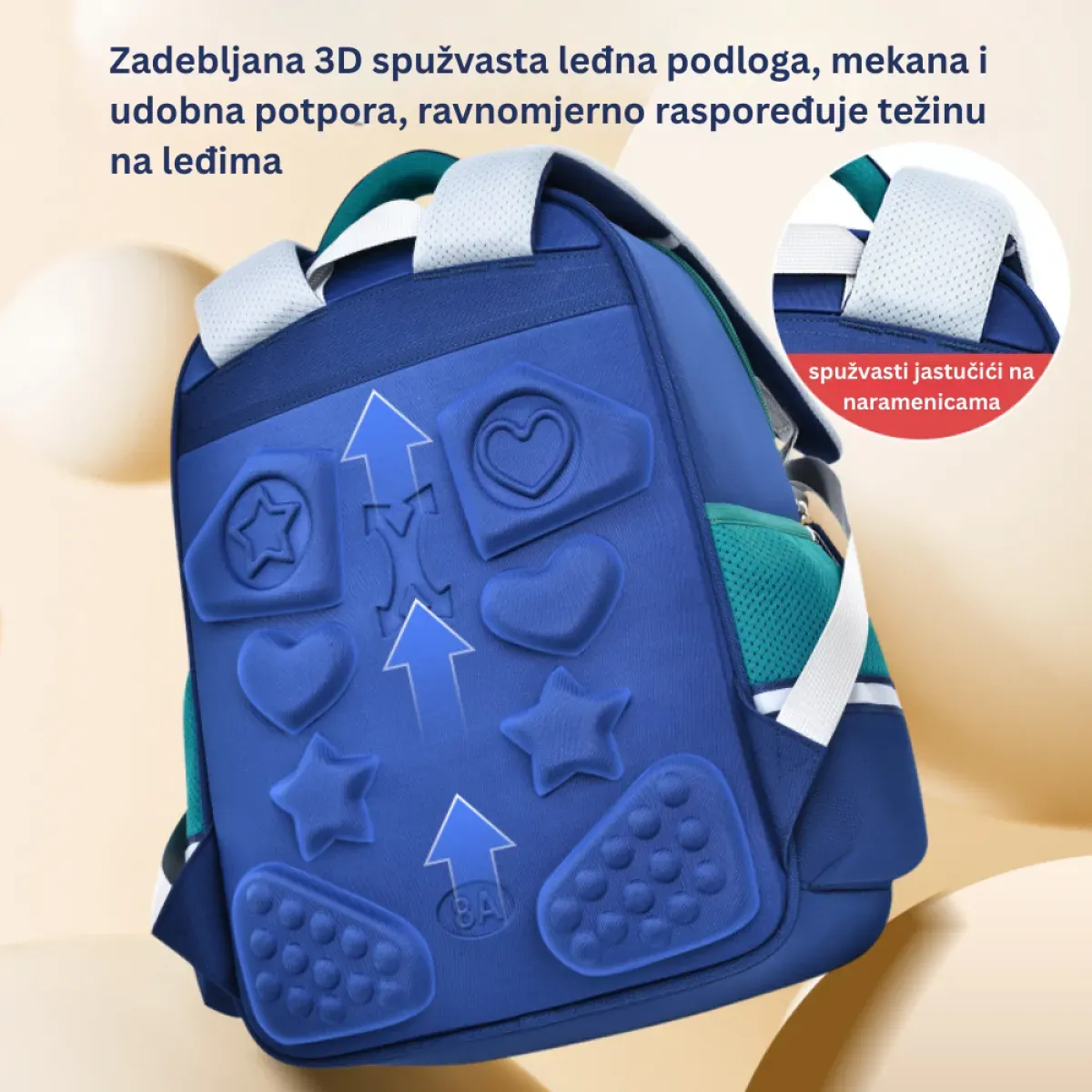 british style - školski ruksak za djecu – ergonomski i moderan dizajn - slika 2