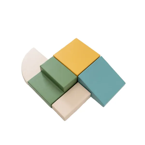 set od 5 pjenastih blokova soft play-pastelno tirkizna kutna penjalica - slika 9