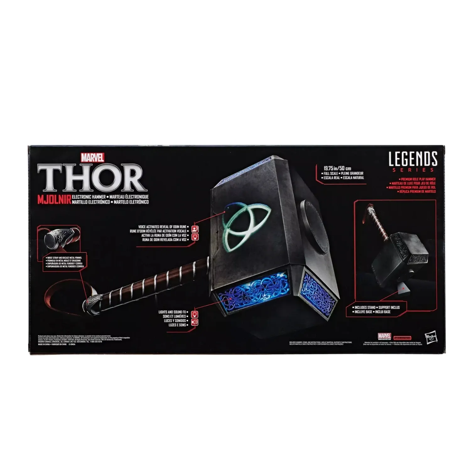 marvel legends series: thor – mjolnir hammer replica - slika 9