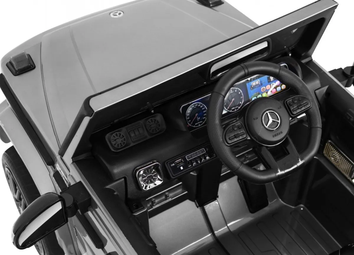 licencirani auto na akumultor mercedes g63 - sivi/lakirani - slika 5