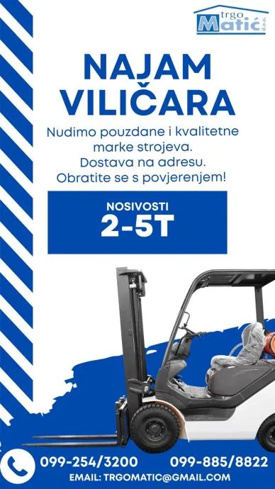 Najam viličara - Bjelovar