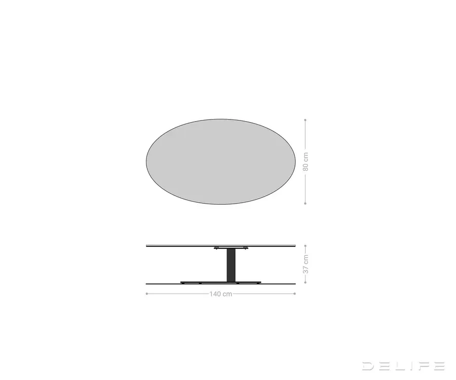 klub stolić edge 140x80cm, materijal: keramika minas melange - slika 7