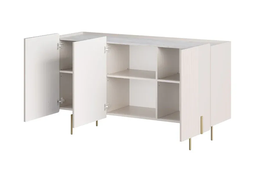 komoda malmi 150 cm, 3 vrata i 3 police, materijal: mdf - slika 5