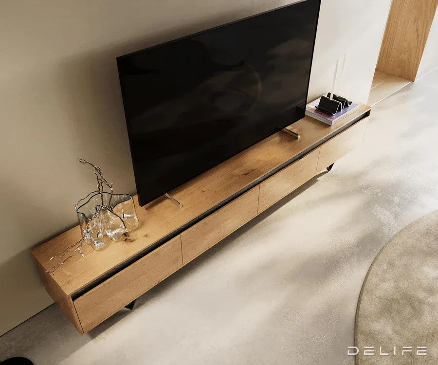 tv komoda stonegrace 240 cm, materijal: hrast - slika 4