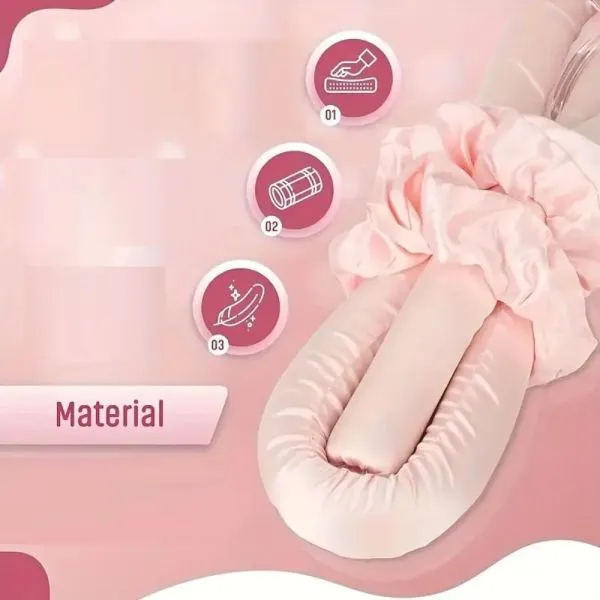 satenska spužva za kovrčanje kose - heatless curls - slika 9