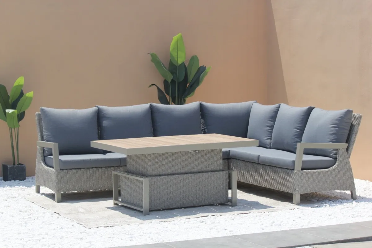 Garden Furniture Rattan Corners + Adjustable Table with Cera - Mursko Središće