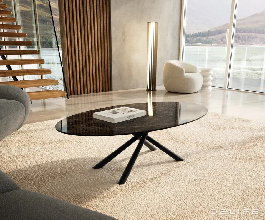 Klub stolić Edge 140x80cm, Materijal: Keramika Laminam Emperador - Čakovec