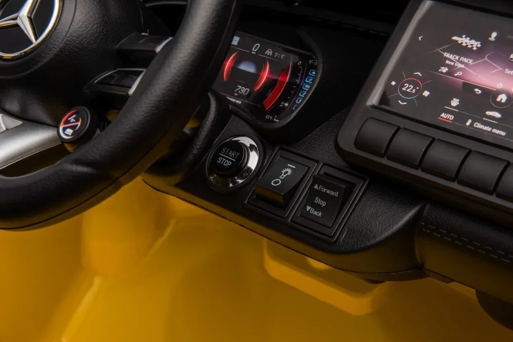 licencirani auto na akumulator mercedes amg sl63 - žuti/lakirani - slika 8