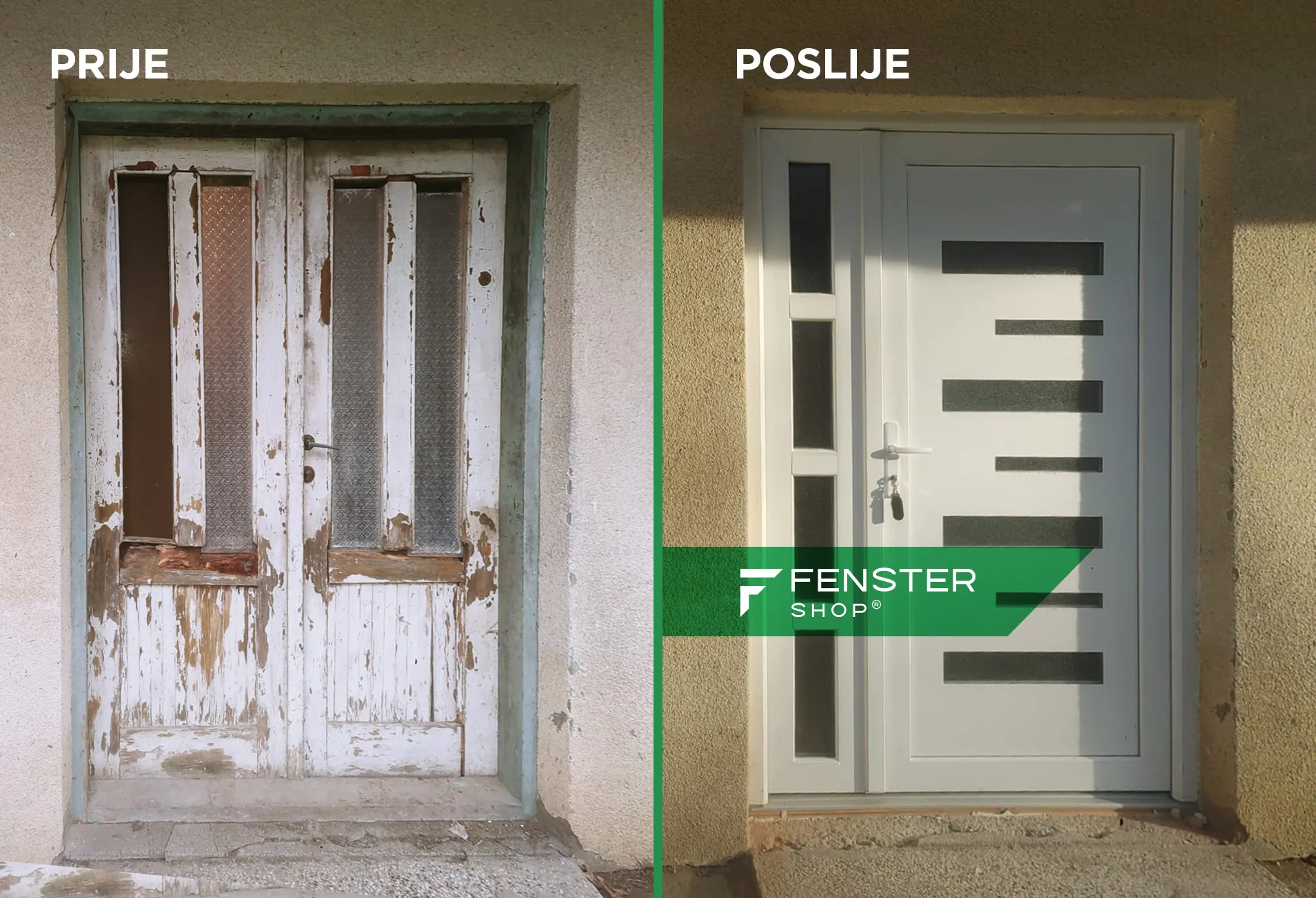 pvc vrata ulazna - dvokrilna 140 x 210 - slika 8