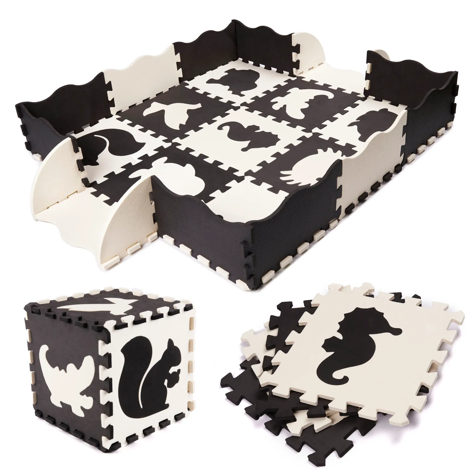 edukativna podloga puzzle crno-bijele - slika 4