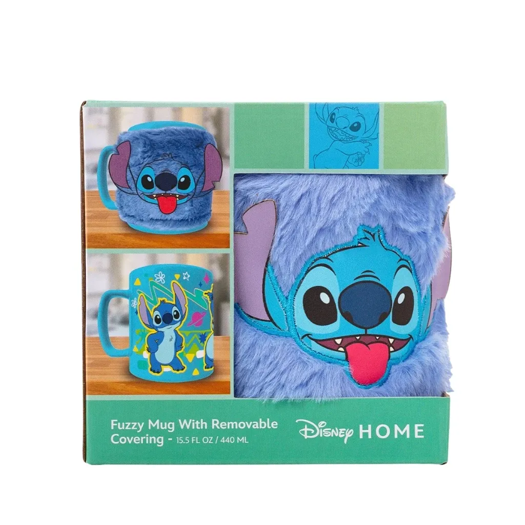 lilo & stitch (stitch face) fuzzy mug, 440 ml - slika 6