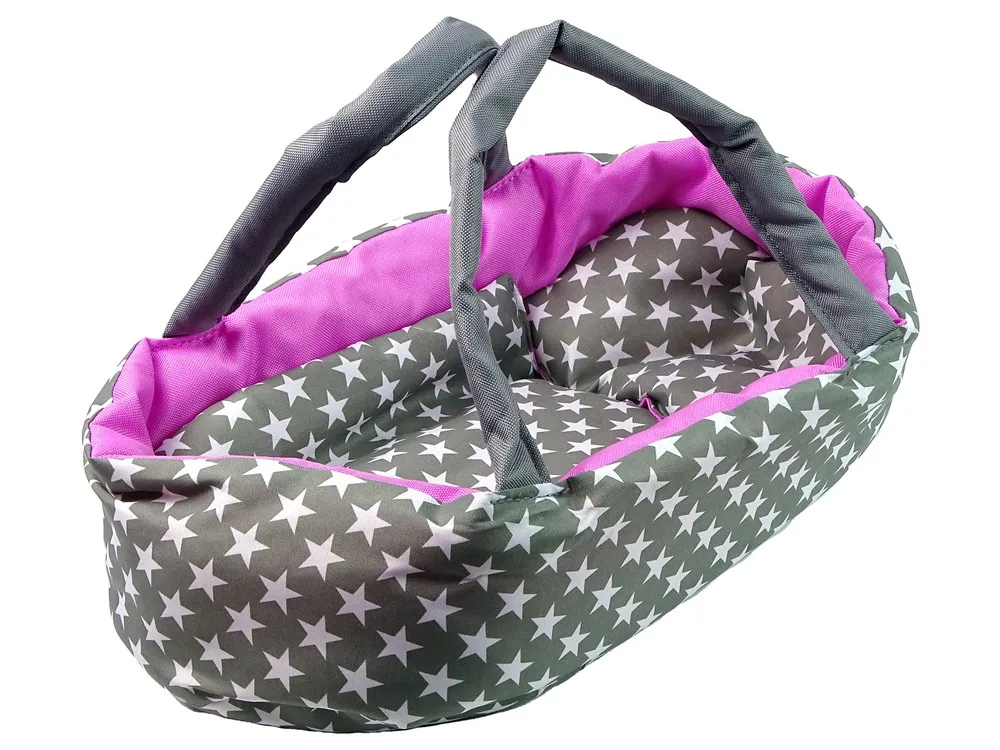 kolica za lutke 2u1 carrier bag - siva - slika 6