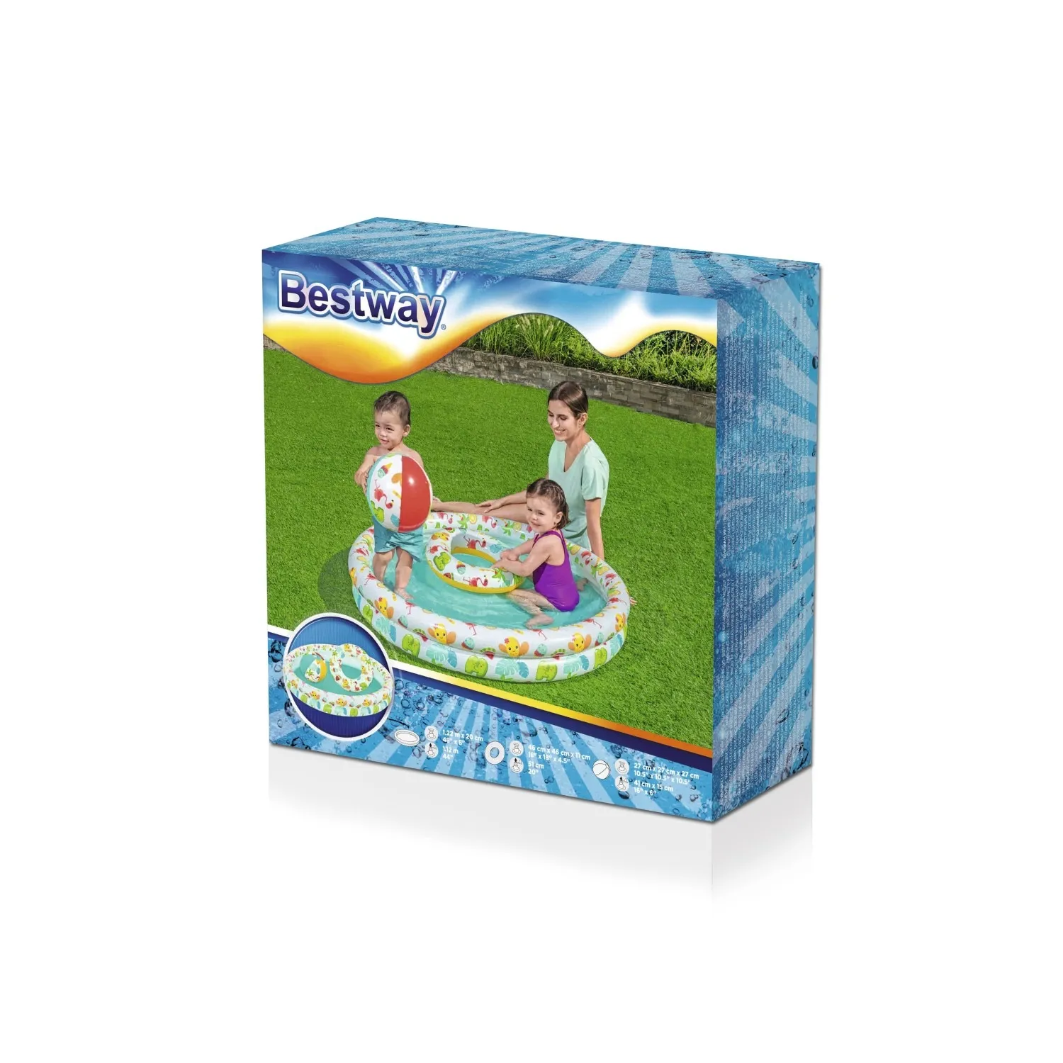 bazen na napuhavanje ball set 3u1 1 22 20cm bestway - slika 7