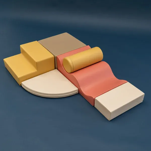 set od 6 pjenastih blokova soft play - pastelno ružičasti istraživač - slika 8