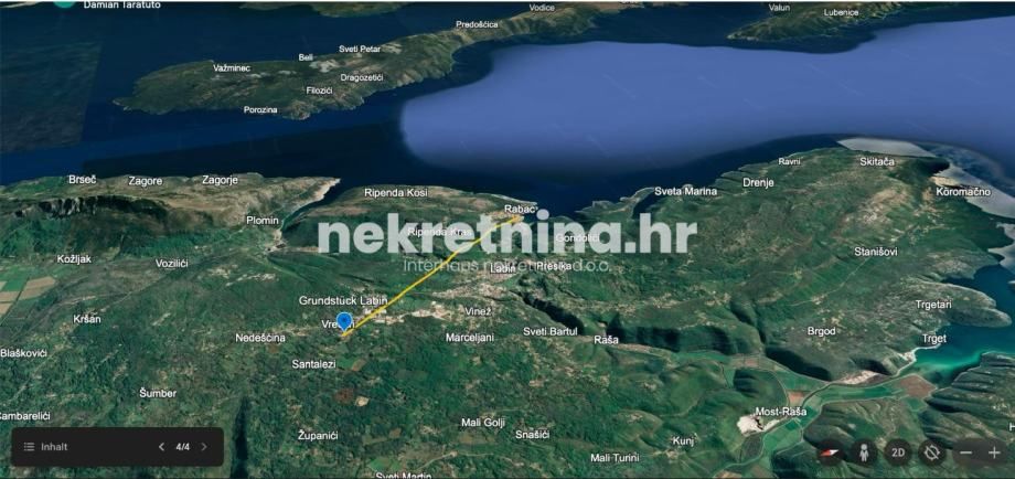 prodaja - građevinsko zemljište - santelezi - labin - 1007m2 - slika 5