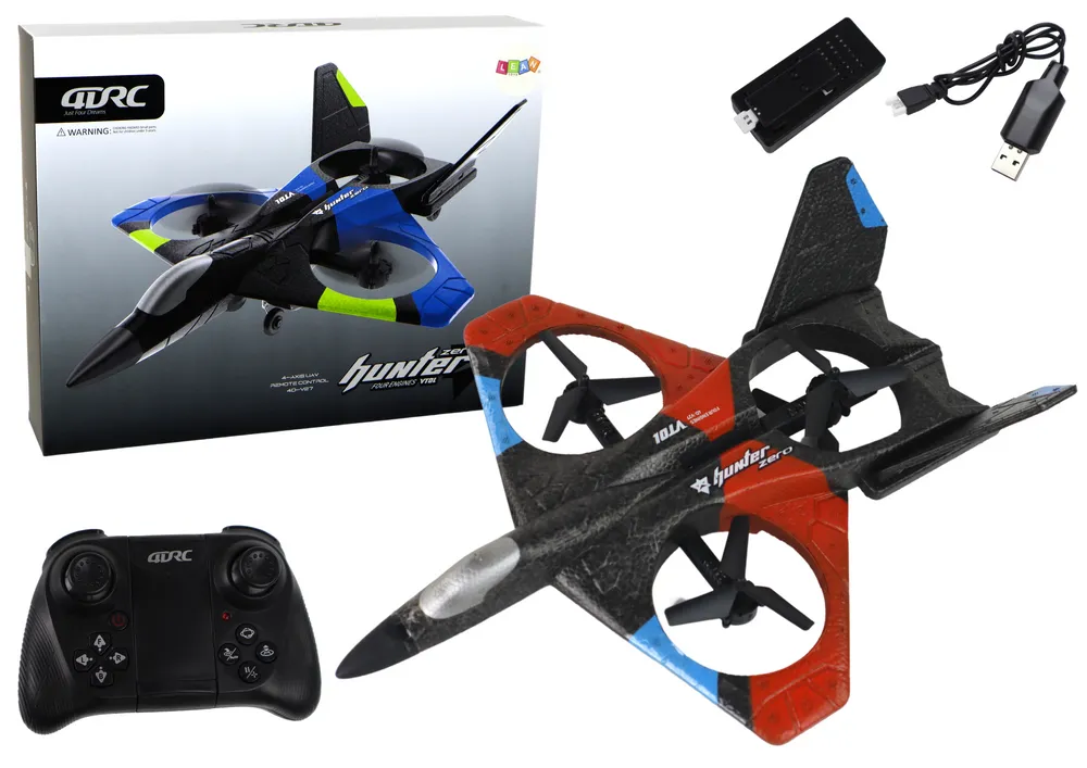 Quadcopter RC Fighter Remote Controlled Airplane Red - Mursko Središće