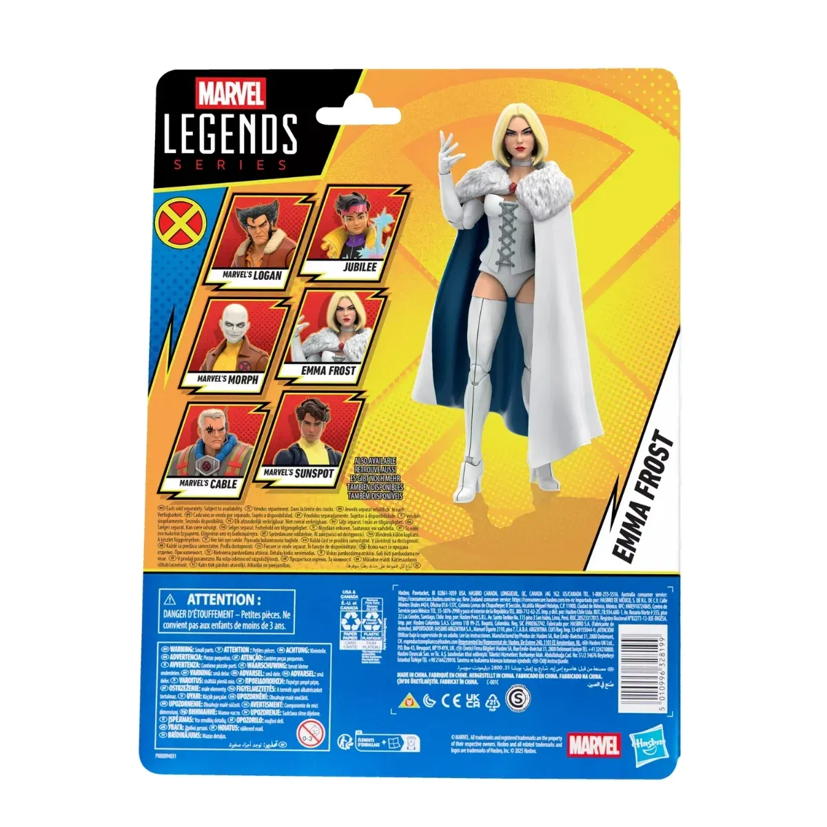 marvel legends series: x-men ’97 – emma frost figura, 15cm - slika 9