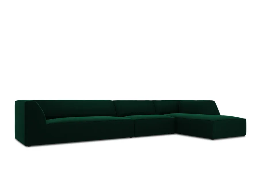 kutna garnitura ruby, 5 sjedala, 366x180cm, materijal: baršun - slika 4