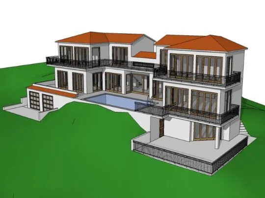 labin, zemljište s građevinskom dozvolom od 1236 m2, pogled na more - slika 13