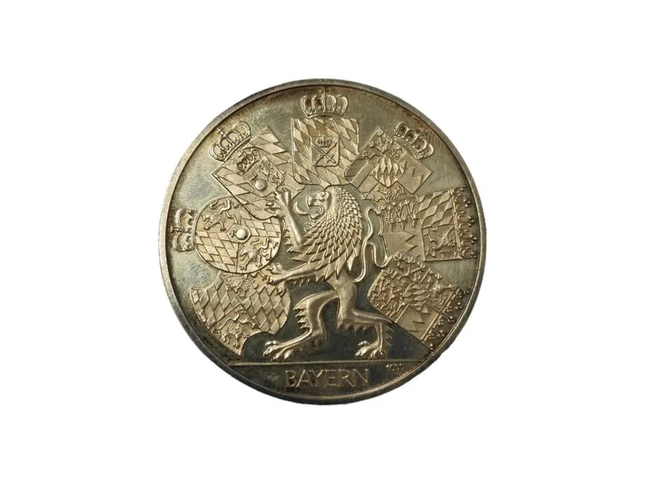 srebrna medalja bayern 1.1oz wittelsbach 1980. / r1, rate! - slika 2