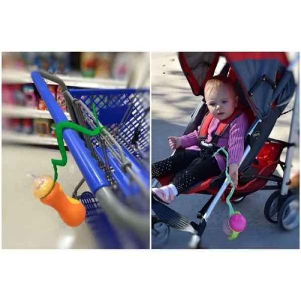 baby cup catcher - silikonska zaštitna vezica za bebine bočice, dude - slika 6