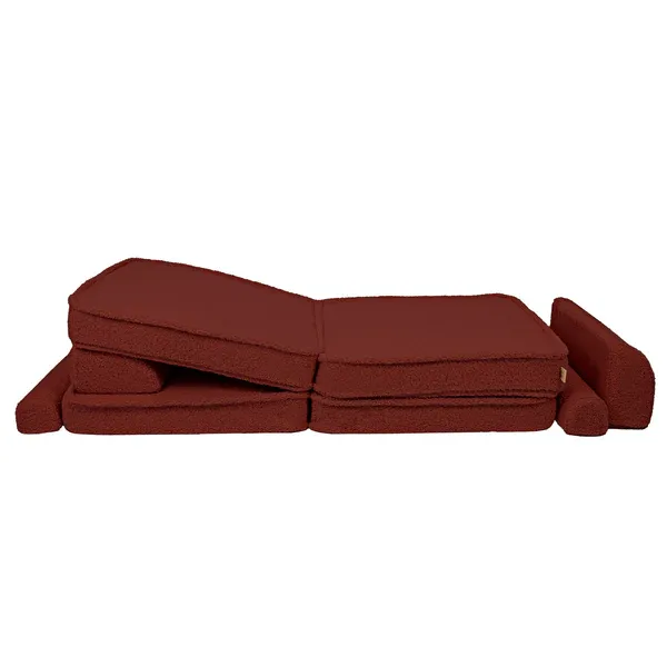 velika modularna sofa za djecu - premium smeđa - slika 3