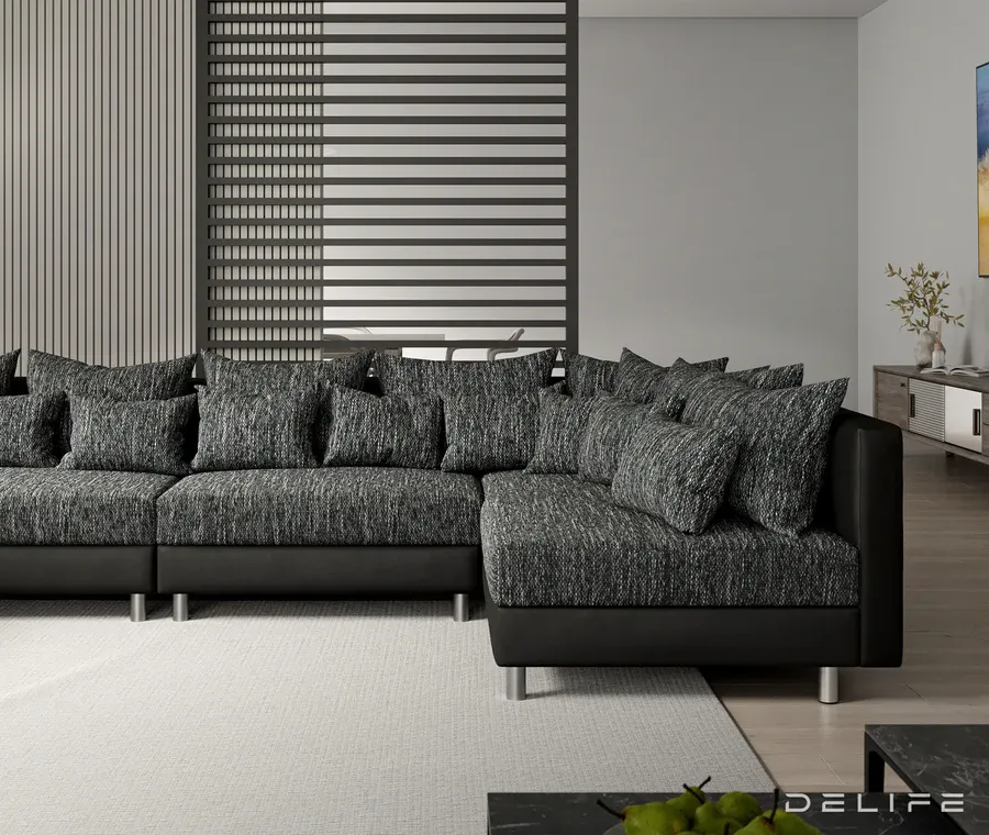 kutna garnitura clovis xl 400x185cm, materijal: strukturirana tkanina - slika 5