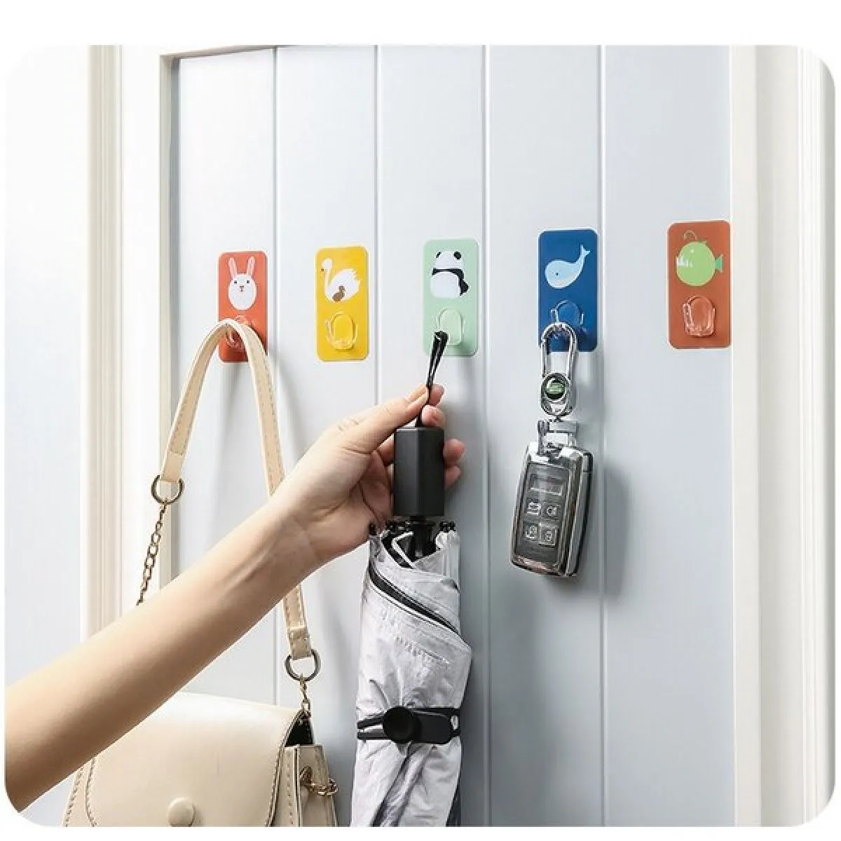 (8 komada) samoljepljive kukice animals hooks - slika 2