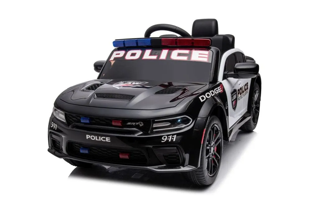 licencirani policijski auto na akumulator dodge charger - crni - slika 7