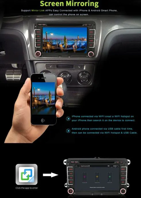 android carplay original škoda octavia vw golf passat multimedija wifi - slika 5