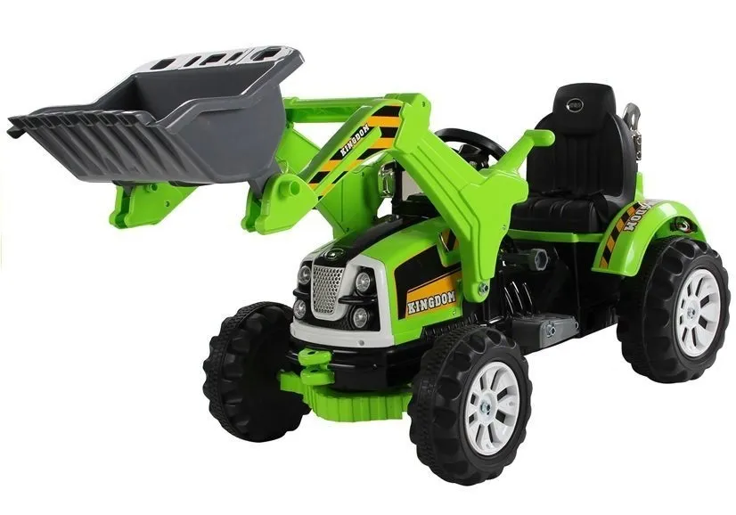 bager na akumulator excavator king - zeleni - slika 2