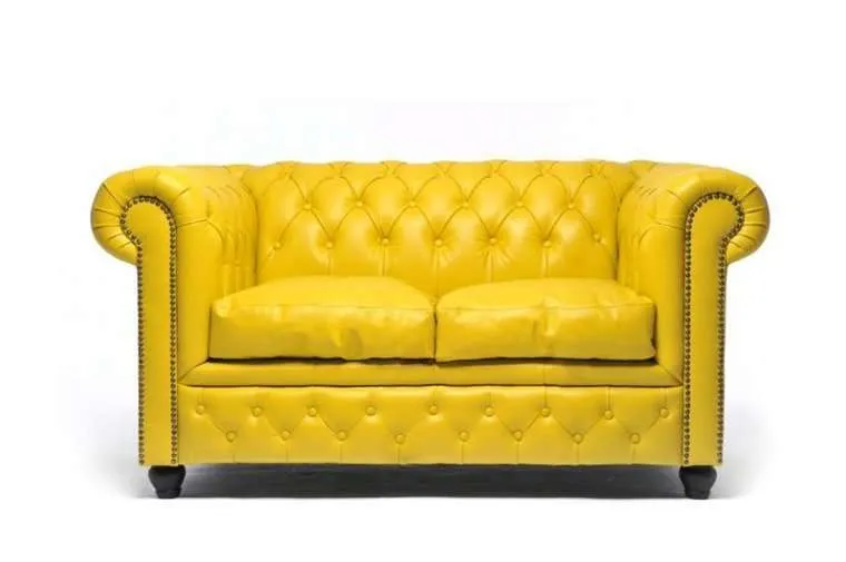 Chesterfield Dvosjed Original Leather | 2-sjedišta | Yellow - Ježdovec, Zagreb