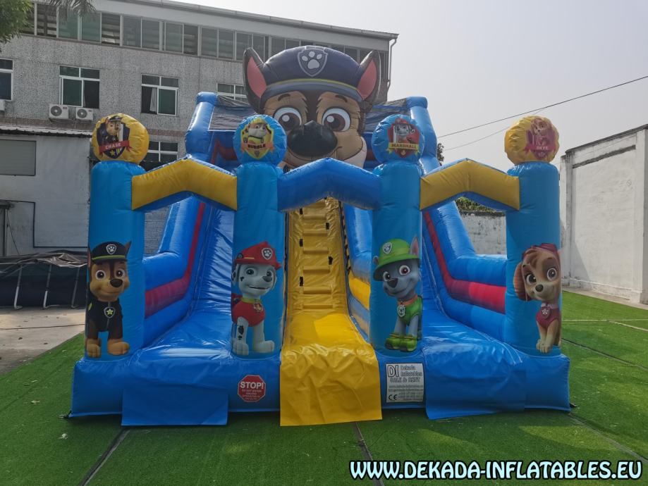 paw patrol operacija šapa tobogan na napuhavanje - 7m x 5m - slika 2
