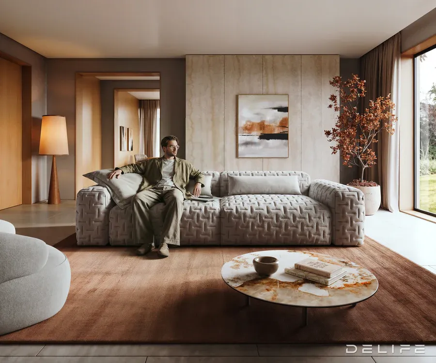 modularna sofa freestyle 280x110cm, materijal: strukturirana tkanina - slika 3
