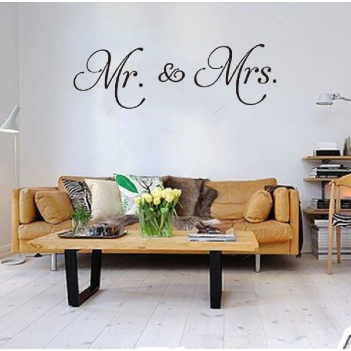 Zidna naljepnica Mr and Mrs 90x30cm - Zagreb