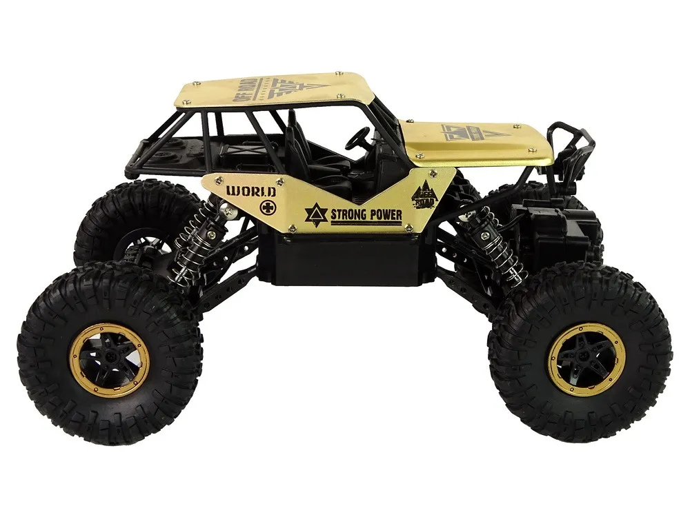 auto rc high wheels 1:18 plastic black gold - slika 6