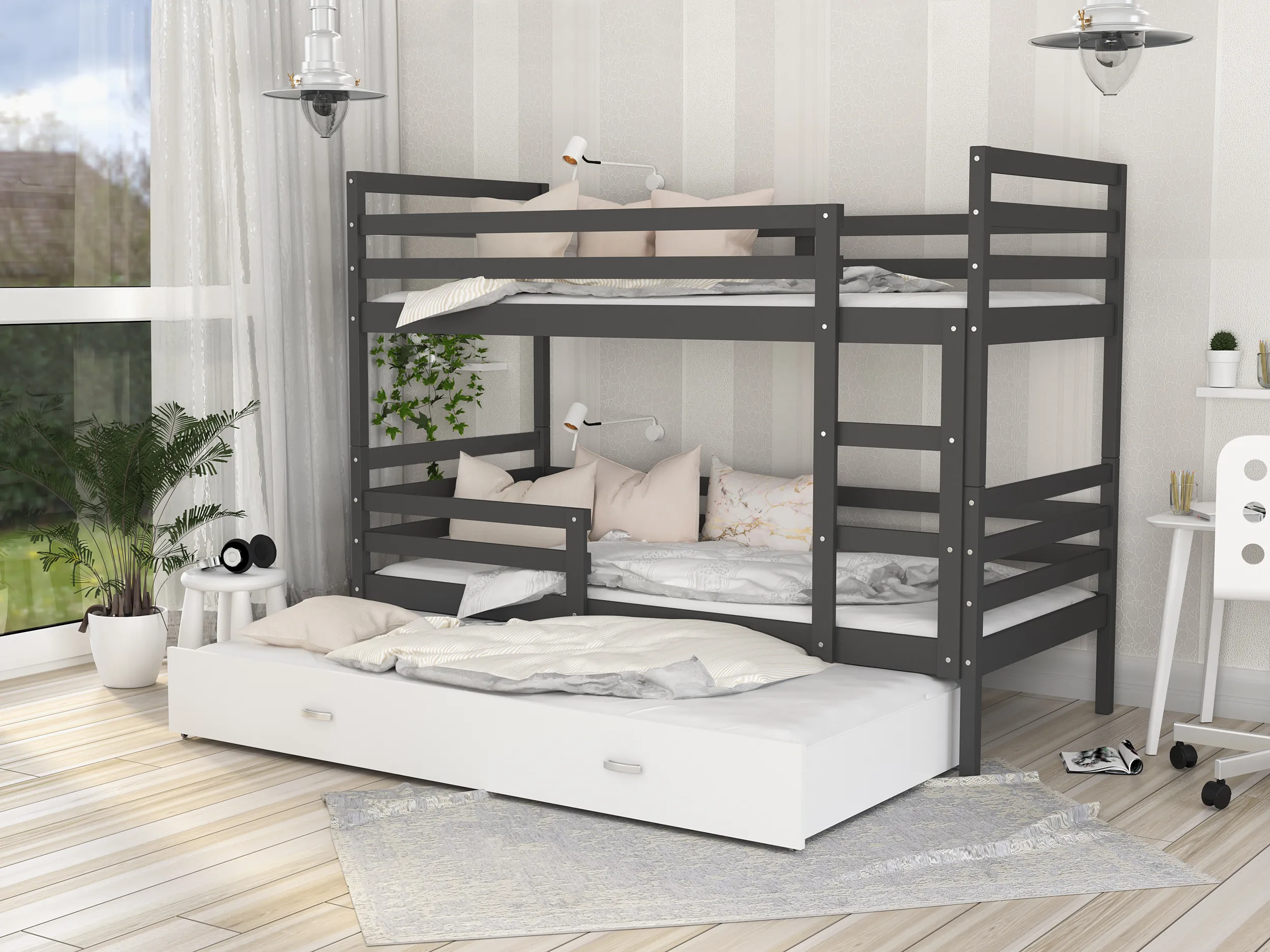 jacek 3 krevet na kat s dodatnim krevetom – 190×80 - slika 4