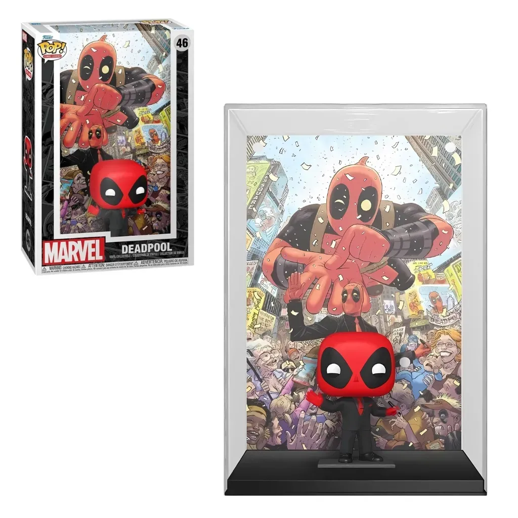 funko pop! comic cover: marvel – deadpool in black suit #46 - slika 4