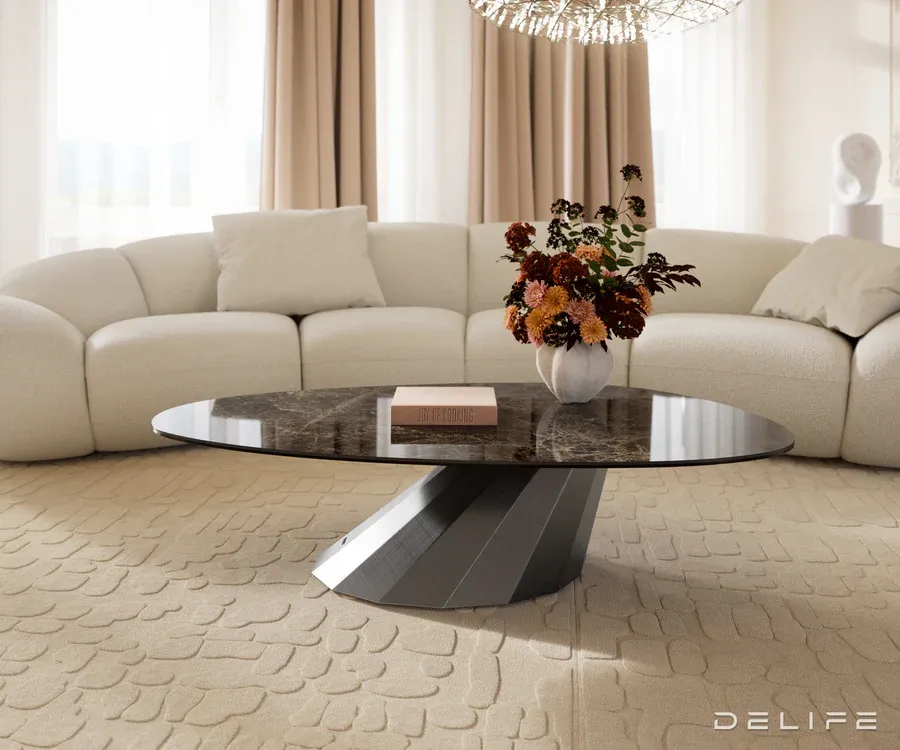 klub stolić edge 140x75cm, materijal: keramika laminam emperador - slika 2
