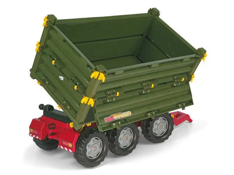 rolly toys prikolica multi zelena - 3 osovine - slika 3