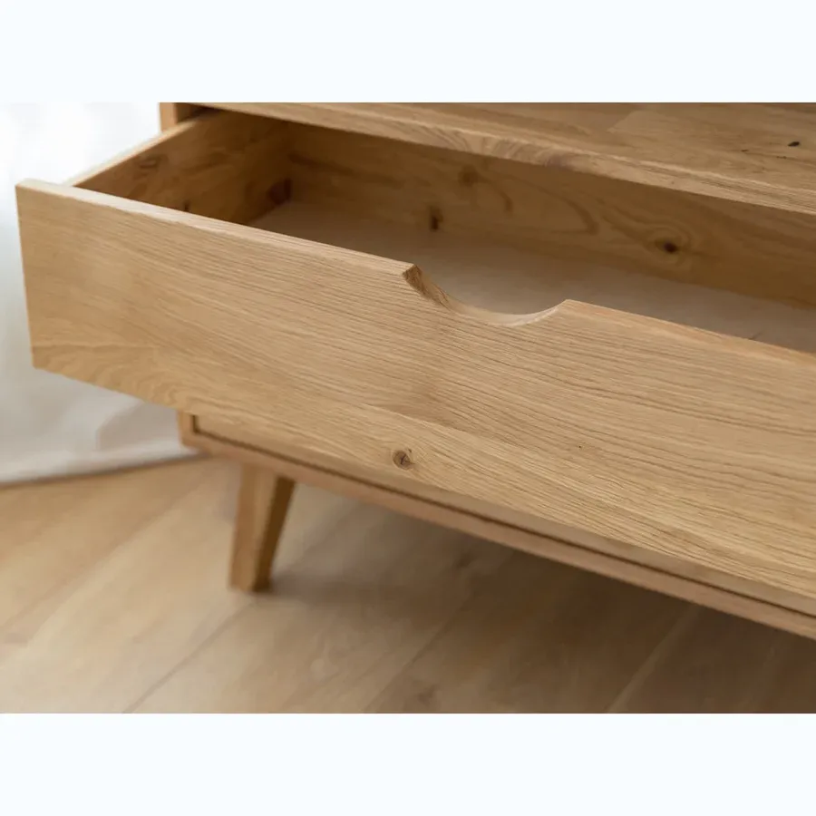 komoda simona 110x40 cm, materijal: masivno drvo hrast - slika 9