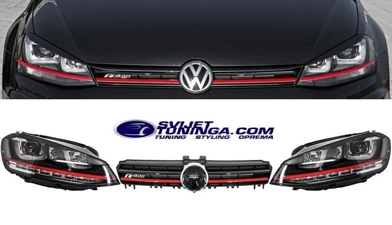 kompletan body kit za vw golf 7 - branik+pragovi+auspuh - lampe - slika 5