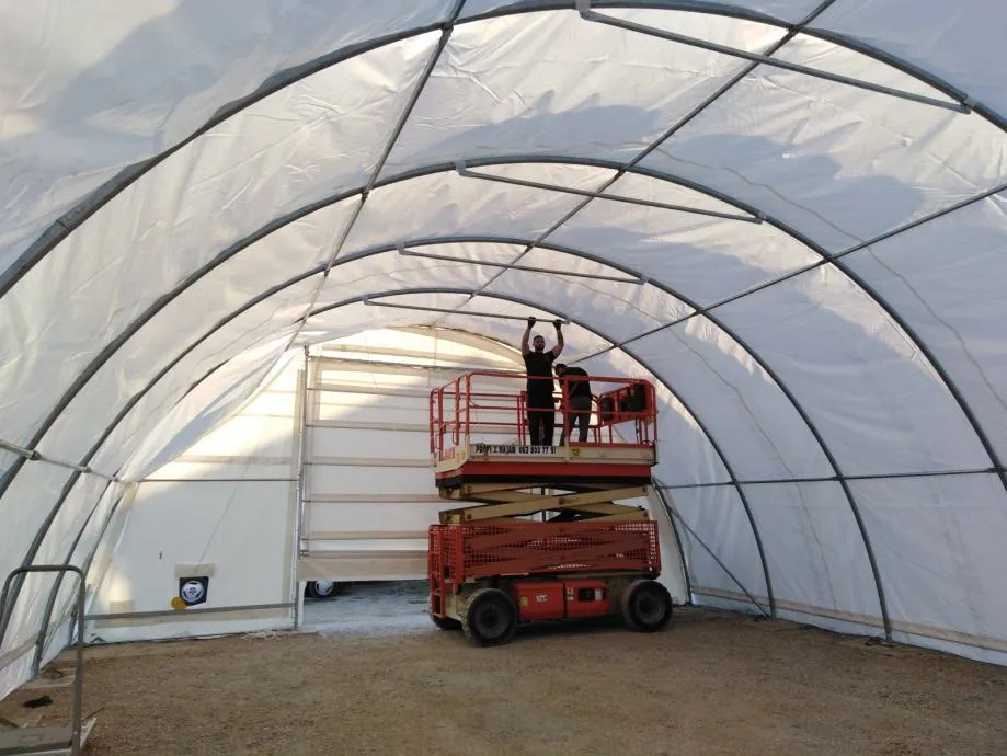 montažna hala / montažni šator 9.15x20m 4,5m (v) 183m2 dostupno odmah - slika 3