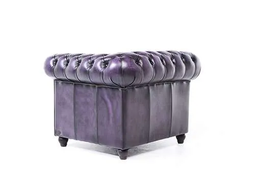 chesterfield fotelja original leather | 1-sjedište | wash off purple - slika 4