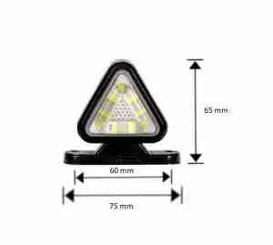 18led led mini tip lampe 12 – 24v bijelo –crveno s trokutastim oblikom - slika 2