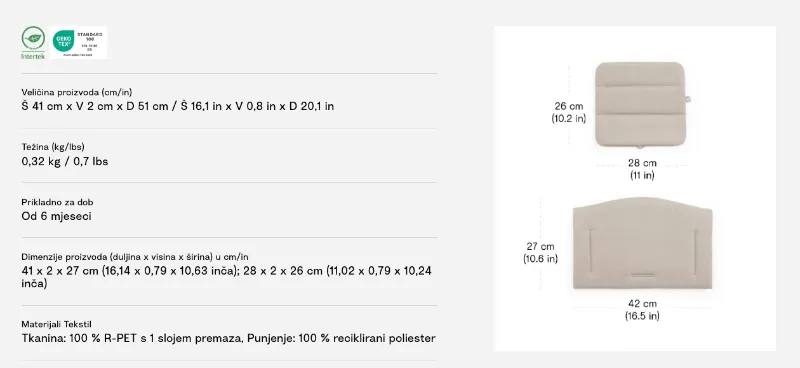 tripp trapp® tripp trapp jastuk beige timber - slika 5