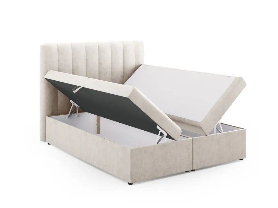 box spring krevet kelp, materijal: strukturirana tkanina - slika 3