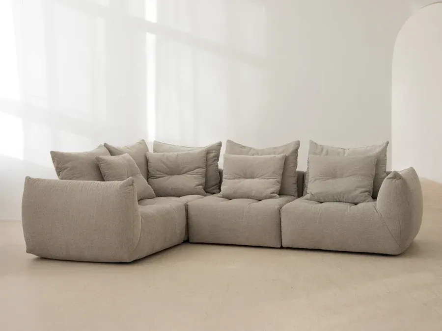 bloom kutna garnitura, 232x216 cm, materijal: baršun - slika 7